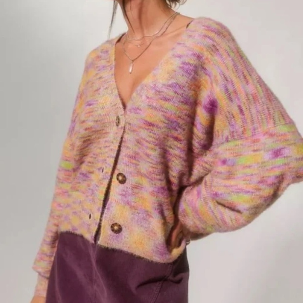 Urban Outfitters Thea Fuzzy Cardigan Small S New NWT